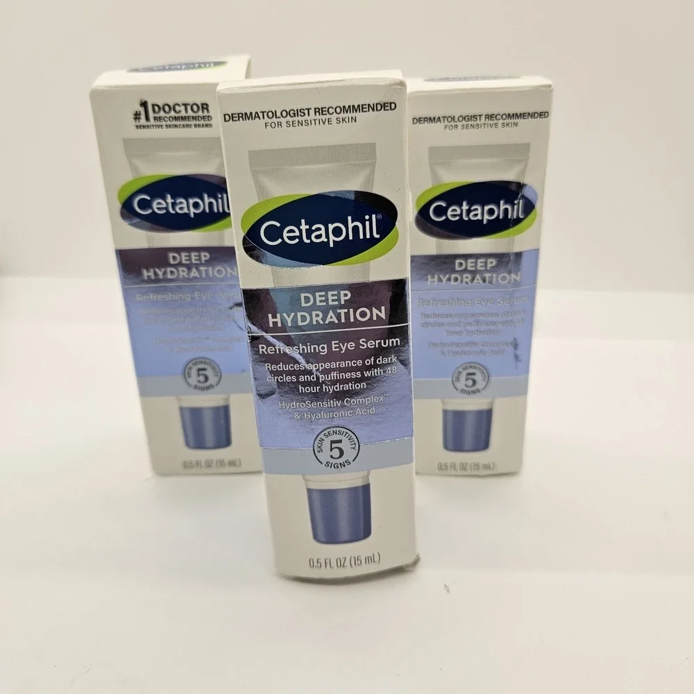 Cetaphil‎ Deep Hydration Refreshing Eye Serum 0.5oz Lot of 3